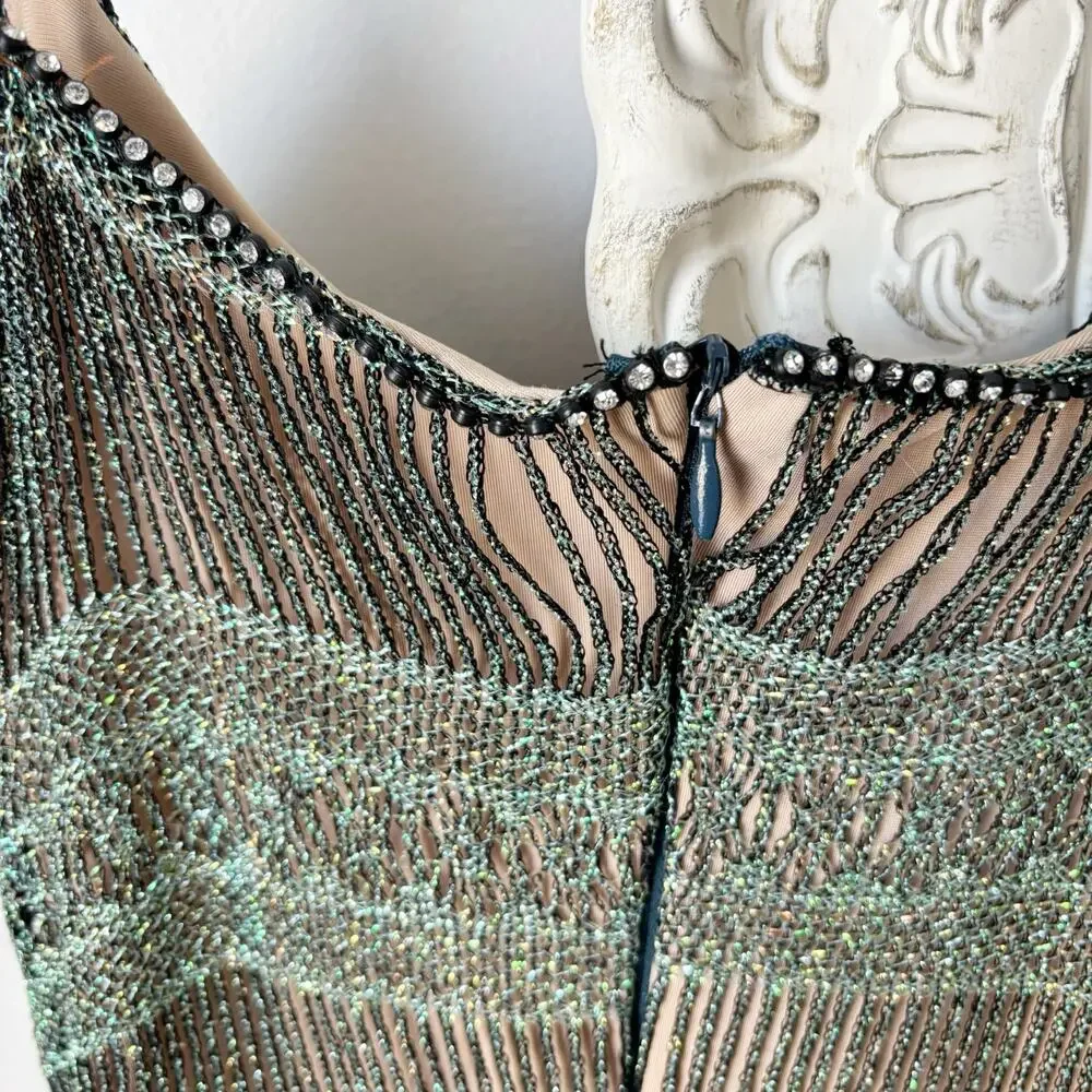 Vintage Shimmery Fringe Midi Maxi Dress - Picture 5 of 7